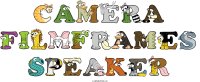 Camera Filmframes Speaker animal word art