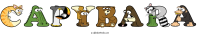 capybara animal word art
