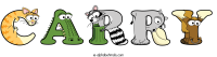 carry animal word art