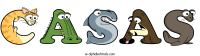 casas animal word art