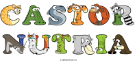 castor-nutria spelled using animal alphabet letters
