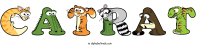 Catrat animal word art