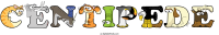 centipede animal word art