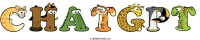 chatgpt spelled using animal alphabet letters