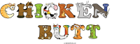 chicken----butt animal word art