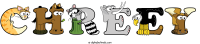 chreey animal word art