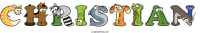 Christian animal word art