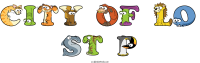 city-of-lo-st-p spelled using animal alphabet letters