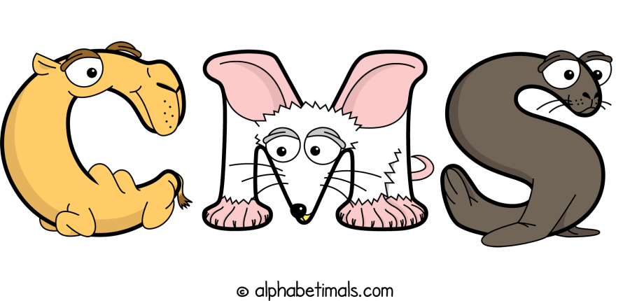 Cms animal word art spelling Cms with Alphabetimals - cartoon alphabet animals