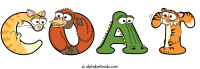 coat animal word art