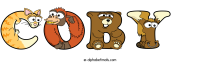 Coby animal word art
