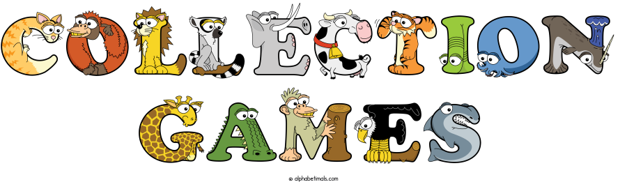 Collection Games animal word art spelling Collection Games with Alphabetimals - cartoon alphabet animals