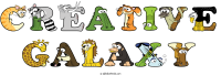 creative-galaxy animal word art