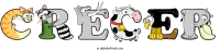 crecer animal word art