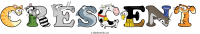 crescent animal word art