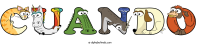 cuando animal word art