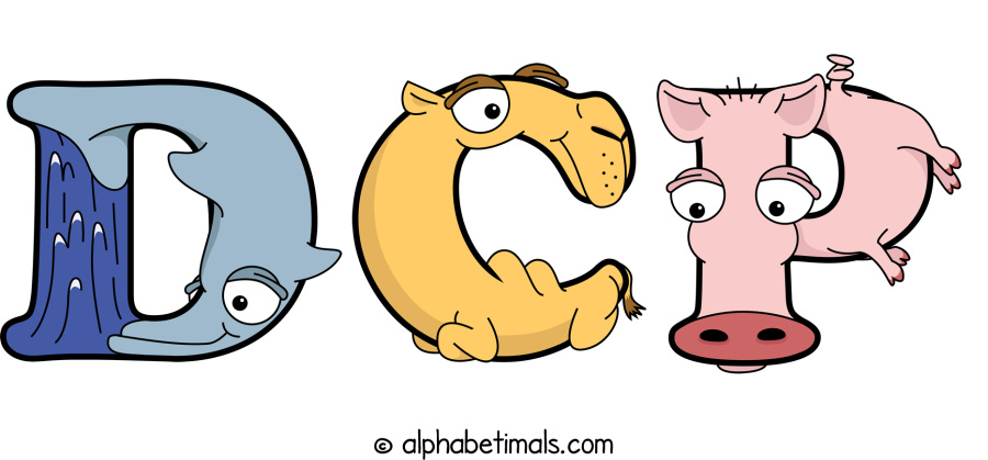Dcp animal word art spelling Dcp with Alphabetimals - cartoon alphabet animals