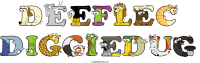 deeflec-diggiedug spelled using animal alphabet letters