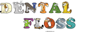 dental-----floss spelled using animal alphabet letters