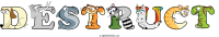 destruct animal word art
