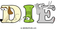 die animal word art