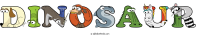 dinosaur animal word art