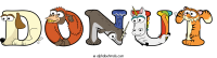 donut animal word art
