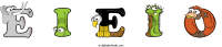 e-i-e-i-o animal word art