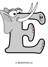 e animal word art