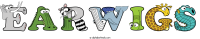 earwigs animal word art