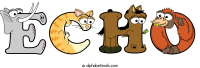 echo animal word art