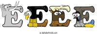 eeee animal word art