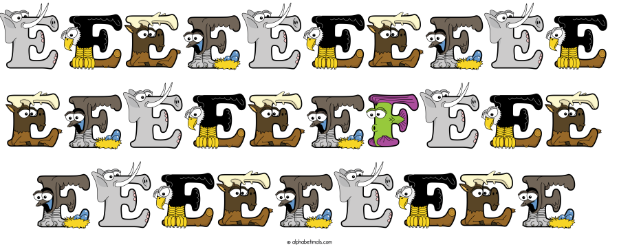 Eeeeeeeeee Eeeeeefeee Eeeeeeeee animal word art spelling Eeeeeeeeee Eeeeeefeee Eeeeeeeee with Alphabetimals - cartoon alphabet animals