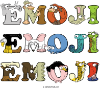 emoji-emoji-emoji animal word art
