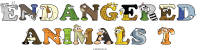 endangered-animals-t animal word art