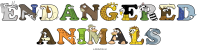 endangered-animals animal word art