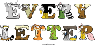 Every Letter animal word art