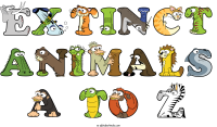 extinct-animals-a-to-z animal word art