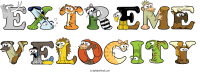 extreme-velocity animal word art