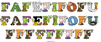 fafefifofu-fafefifofu-fffffffff spelled using animal alphabet letters