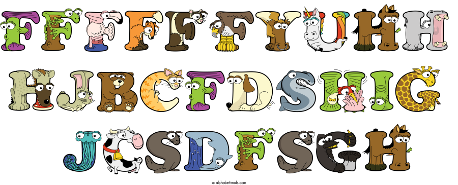 Ffffffyuhh Hjbcfdshig  Jcsdfsgh animal word art spelling Ffffffyuhh Hjbcfdshig  Jcsdfsgh with Alphabetimals - cartoon alphabet animals