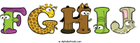 fghij animal word art