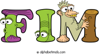 Fim animal word art
