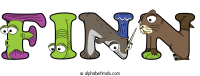 finn animal word art