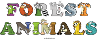 forest-animals animal word art