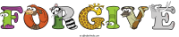 forgive animal word art