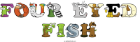 four-eyed-fish animal word art