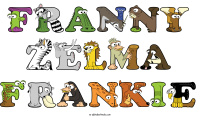 franny-zelma-frankie animal word art