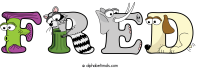 fred animal word art