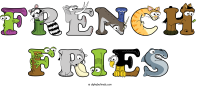 french-fries animal word art